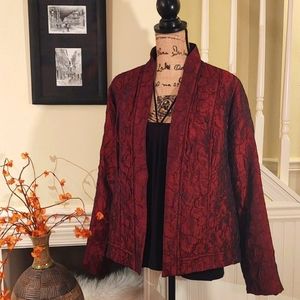 Chicos | EUC Crimson Kimono Jacket